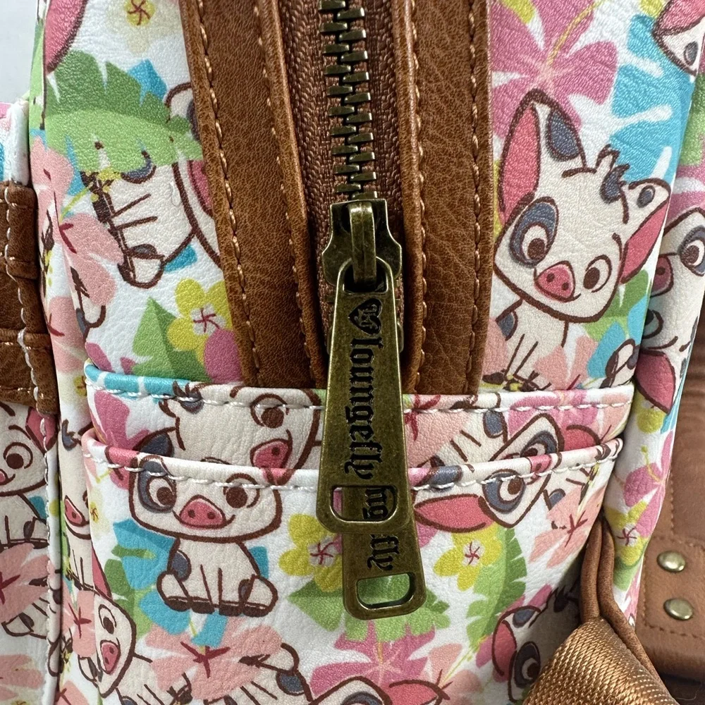 Loungefly Disney Moana Pua AOP OG Heart Logo Mini Backpack